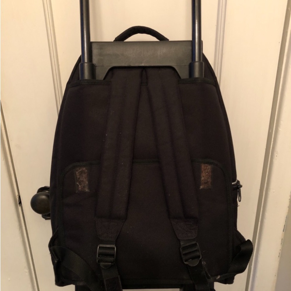 Craig Morrison Bug Vintage Rolling Backpack Suitcase Unisex Black Latex Spikes - Picture 3 of 11